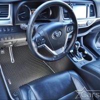Автомобильные коврики EVA на Toyota Highlander III 3 ряда (2013-2019)