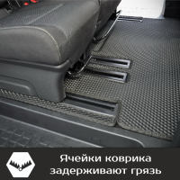 Автомобильные коврики EVA на Opel Zafira Life 8 мест, не Long (2019-2025) 