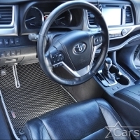 Коврики текстильные на Toyota Highlander III 3 ряда (2013-2019)