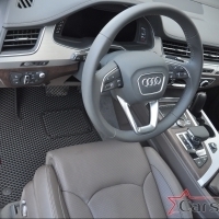 Коврики текстильные на Audi Q7 II 3 ряда (2015->)