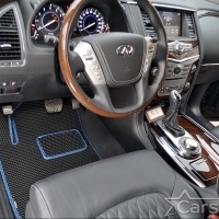 Коврики текстильные на Infiniti QX56 II 3 ряда (2010-2014)
