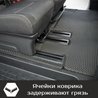 Коврики текстильные на Opel Zafira Life 8 мест, не Long (2019-2025) 