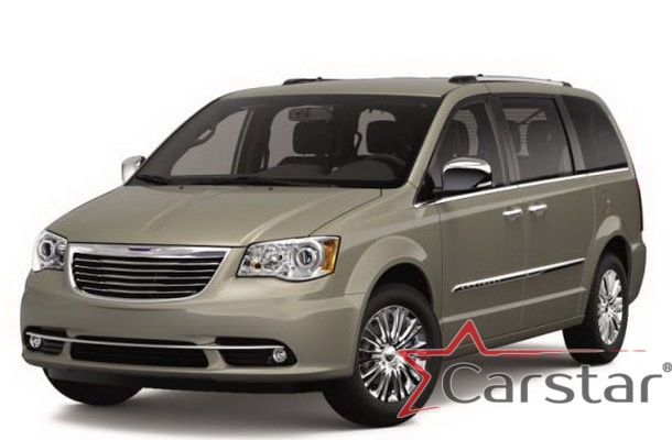 Текстильные коврики для Chrysler Town & Country V (2007->) 2 ряд: кресла 2+1 без прохода
